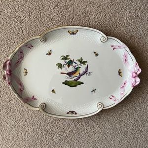 Herend Rothschild oval ribbon tray